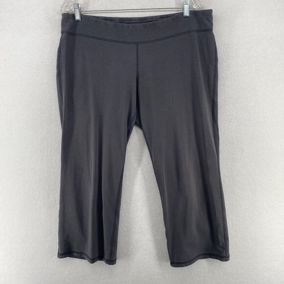 Eileen Fisher Pants - EILEEN FISHER Pants L Organic Cotton Stretch Jersey Cropped Straight Gray USA